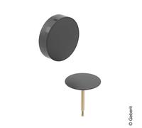 Geberit Split copertura per set scarico e troppopieno, 150300141, Split nero opaco [Rubinetteria Bagno > Sistemi di Scarico]