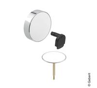 Geberit Split copertura per set scarico e troppopieno con funzione di riempimento, 150481KJ1, Split bianco/cromo [Rubinetteria Bagno > Sistemi di Scarico]