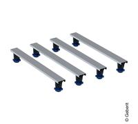 Geberit set piedi e traverse per piatto doccia in resina di pietra, da 140 cm, altezza piedi regolabile 9-21 cm - 554.959.00.2