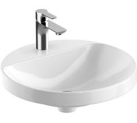 Lavabo da incasso Keramag VariForm, rotondo, 480 mm, con foro per rubinetto, senza troppopieno, Colorazione: Bianco - 500.707.01.2