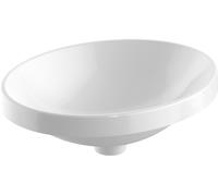 Lavabo da incasso ovale Keramag VariForm, 500x400 mm, senza foro per rubinetto, senza troppopieno, Colorazione: Bianco - 500.711.01.2