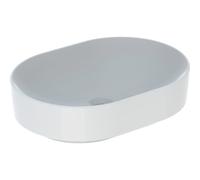 Geberit VariForm Lavabo da appoggio ellittico, 550x400mm, senza foro per rubinetto, senza troppopieno, Colorazione: Bianco - 500.774.01.2