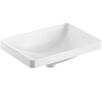 Keramag VariForm lavabo da incasso rettangolare, 550x400mm, senza foro per rubinetto, senza troppopieno, colorazione: Bianco, con KeraTect