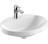 Lavabo da incasso ovale Keramag VariForm, 550x450 mm, con foro per rubinetto, senza troppopieno, Colorazione: Bianco - 500.723.01.2
