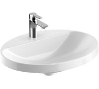 Keramag VariForm lavabo da incasso ovale, 600x480mm, con foro per rubinetto, senza troppopieno, Colorazione: Bianco - 500.727.01.2