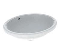 Lavabo sottopiano ovale Keramag VariForm, 500x400 mm, senza foro per rubinetto, con troppopieno, Colorazione: Bianco - 500.753.01.2