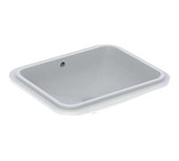 Lavabo sottopiano Keramag VariForm rettangolare, 500x400 mm, senza foro per la rubinetteria, con troppopieno, Colorazione: Bianco, con KeraTect - 500.765.00.2