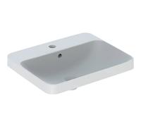 Geberit VariForm lavabo da incasso rettangolare, 550x450mm, con foro per rubinetto, con troppopieno, Colorazione: Bianco