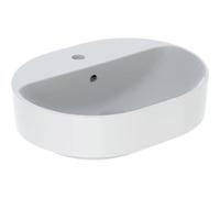 Geberit VariForm Lavabo à poser elliptique, 500x400mm, avec trou pour robinet, avec trop-plein, 500775012, 500775012, Colorazione: Bianco - CM