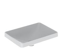 Keramag VariForm lavabo da incasso rettangolare, 550x400mm, senza foro per rubinetto, senza troppopieno, Colorazione: Bianco - 500.739.01.2