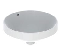 Geberit VariForm lavabo encastré rond, 400mm, sans trou pour robinet, avec trop-plein, 500701012, 500701012, Colorazione: Bianco - CM