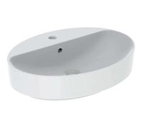Geberit VariForm Vasque à poser ovale, 600x450mm, avec trou pour robinet, avec trop-plein, 500.772.01.2, 500.772.01.2, Colorazione: Bianco