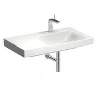 Lavabo Keramag Xeno 2, piano dappoggio a sinistra, con foro per rubinetto, senza sfioratore, 90x48 cm bianco con KeraTect, 500535011 - 500.535.01.1