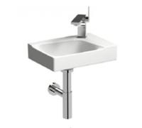 Lavamano Keramag Xeno 2 con foro per rubinetto a destra, senza troppopieno, 40x28 cm bianco con KeraTect, 500529011 - 500.529.01.1