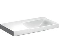 Lavabo Keramag Xeno 2, piano dappoggio a sinistra, senza foro per rubinetto, senza sfioratore, 90x48 cm bianco con KeraTect, 500536011 - 500.536.01.1