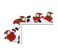 GEBETTER Decorazioni Natalizie Porta Ingresso Legno, Addobbi Natalizi Porta Ingresso, Cornice in Legno per Porta Telaio Stipite Natale (Pupazzo di Neve)