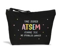 GEBETTER Francese Pochette Regalo Maestra Fine Anno Asilo Elementare, Borsa Piccola Multiuso Regalo per Insegante Donna Professoressa, Regali Maestra (Nero)