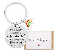 GEBETTER Portachiavi Regalo Amica Speciale del Cuore Migliore Amica Natale Portachiavi Amicizia Regalo Collega Donna Uomo Mamma Figlia per Compleanno -Incisione Fronte Retro