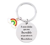 GEBETTER Spagnolo 1*Portachiavi Regalo Amica +1*Biglietto Auguri +1*Busta Portachiavi Idee Regalo Collega Amica Speciale Portachiavi Amicizia Regalo Donna Uomo Sorella per Compleanno Laurea