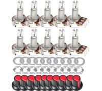 Gebildet 10 pezzi Potenziometro per Chitarra Audio Pots A500K OHM Ricambio per Chitarra Elettrica