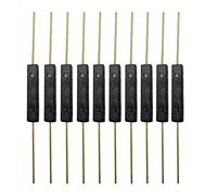 Gebildet 10 Pezzi Reed Contatto, Magnete Vicino - Collegamento Circuito, Magnete Lontano - Interruzione Circuito, Induzione Magnetica Interruttore (3mm*14mm)