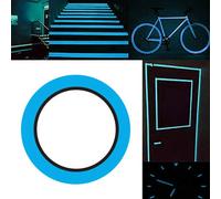 Gebildet 10m×1cm Nastro Luminoso Azzurro Cielo, Nastro Adesivo Fluorescente che si Illumina al Buio, Forniture Sceniche Decorazioni da Parete, Durevole, Stabile, Sicuro