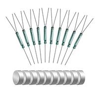 Gebildet 10pcs 4W 3Pin Magnetico Interruttore Reed,Reed Switch Normalmente Aperto N/O N/C SPDT,Interruttore di Induzione,Relè Reed in Vetro,(2.5mm×14mm)+10pcs Magnete