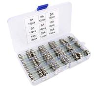 Gebildet 126 Pezzi 6x30mm Fast-Soffiare il Vetro Fusibili Assortiti Kit, Fusibile Fast-Blow, Azione Veloce di Fusibile Tubo di Vetro, incluse AMP 1A, 2A, 3A, 5A, 6A, 10A, 15A, 20A, 25A