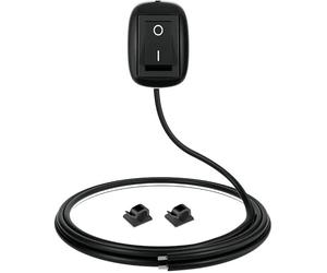 Gebildet 12V-230V/10A Interruttore a Pulsante Tipo Pasta Momentanea, Interruttore a Forma di Goccia D'acqua, Utilizzato per Fari Antinebbia, Luci al Neon, Barra Luminosa a LED (con Fermacavi)