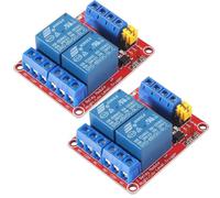 Gebildet 2 pezzi DC 5V 2 Canali Modulo relè Scheda Scudo con Isolamento Optoaccoppiatore Supporto alto o Basso livello Compatibile Scheda di Sviluppo Trigger