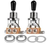 Gebildet 2 pezzi Interruttore a levetta a 3 vie per Chitarra Elettrica con Manopola in Ottone