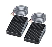 Gebildet 2 Pezzi Interruttore a Pedale Momentaneo, Cavo da 1 Metro (Filo di Rame da 0.5mm²), 5A/250VAC, NO/NC, per Sega da Banco, Sega da Traforo, Banco Router, Troncatrice, Spaccalegna, Spelafili