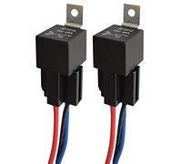 Gebildet 2 pezzi JD1912 Cablaggio Relè per Auto 12V 40A 4 Pin SPST 12AWG Prese per Cablaggio Con Diodo Integrato per Autocarri Furgoni Moto Barche