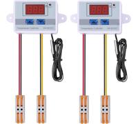 Gebildet 2 pz Modulo Regolatore di Temperatura LED Digitale con Connettore Rapido, XH-W3001 Mini Interruttore Termostato con Sonda sensore Impermeabile, Programmabile da 50 a 110 gradi (12 V)