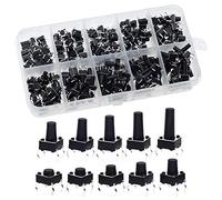 Gebildet 200pcs 6×6mm Piedi Lunghi Tattile Interruttore di Pulsante,Micro Momentaneo Assortimento Kit(6×6×4.5/5/6/7/8/9/10/11/12/13mm) Tattile Pulsante(Ogni Dimensione 20pcs)