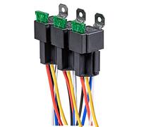 Gebildet 3 pezzi 12V Fusibile Relè Interruttore 12 AWG Set di Cablaggio Con Diodo Integrato - 30A Fusibile a Lama ATO/ATC, Relè Elettrici per Autoveicoli SPDT a 5 Pin