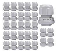 Gebildet 30 pezzi Connettori Pressacavi PG13,5, Connettori per Cavi IP68 Impermeabili Ø6,0-12mm, M20 x 1,5 Giunti Passacavi Regolabili per Casa, Giardino, Illuminazione Esterni (Bianco)