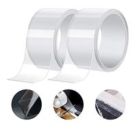 Gebildet 3m × 5cm PVC Impermeabile Striscia Sigillante per Cucina e Bagno, Acrilico Nastro Adesivo Sigillante Antimuffa, a Prova di Muffa Nastro di Tenuta (Confezione da 2, Trasparente)