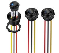 Gebildet 3Pack LED Blu Interruttore a Levetta ON/Off con Guscio Rotondo 3Pin 12DC-20A/24VDC-10A per Interruttore a Bilanciere Camion Automobilistico