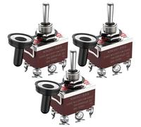 Gebildet 3pz. Interruttore a levetta a Scatto Impermeabile 20A-12VCC/10A -24VDC, 20A-125VAC/10A -250VAC DPDT 6Pin ON/OFF/ON Interruttore a levetta + 3pz Cap