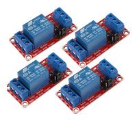 Gebildet 4 pezzi DC 12V 1 Canale Modulo relè Scheda Scudo con Isolamento Optoaccoppiatore Supporto Alto o Basso livello Compatibile Scheda di Sviluppo Trigger