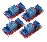 Gebildet 4 pezzi DC 5V 1 Canale Modulo relè Scheda Scudo con Isolamento Optoaccoppiatore Supporto alto o Basso livello Compatibile Scheda di Sviluppo Trigger