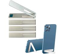 Gebildet 4 pezzi Supporto per Telefono Cellulare Ultra Sottile, Supporto Portatile Pieghevole Verticale e Orizzontale in Lega per Telefono, Supporto per Mini Telefoni con Angolo Regolabile