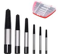 Gebildet 6 Pezzi 3mm-22mm Set di Estrattori per Viti Danneggiate con Custodia, Guida per Punte per Trapano per Rimozione Bulloni Rotti, Rimuovi Facilmente la Vite Danneggiata Spellata