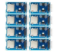 Gebildet 8 pezzi Moduli Lettore di Schede Micro SD TF, 6-Pin SPI Interfaccia Scheda Archiviazione Memoria con Circuito di Conversione di Livello a 3.3V