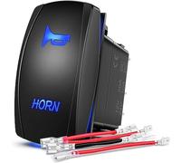Gebildet Blu Horn Interruttore a Bilanciere Luce LED Acceso/Spento Laser a 5pin 20A/12V 10A/24V Set di Cavi Jumper per Camion Jeep