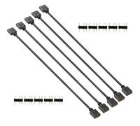 Gebildet Cavo ARGB da 30cm, Cavo di Estensione Splitter RGB Indirizzabile a 3 pin da 5V, Cavo di Sincronizzazione LED ARGB per Estendere Ventole ARGB o Serie LED per Computer PC