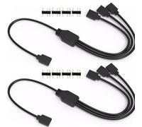 Gebildet Cavo Splitter ARGB da 1 a 3, Cavo di Estensione Splitter RGB Indirizzabile a 3 pin da 5V, Cavo di Sincronizzazione LED ARGB per Estendere Ventole ARGB o Serie LED per Computer PC