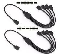 Gebildet Cavo Splitter ARGB da 1 a 4, Cavo di Estensione Splitter RGB Indirizzabile a 3 pin da 5V, Cavo di Sincronizzazione LED ARGB per Estendere Ventole ARGB o Serie LED per Computer PC