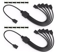 Gebildet Cavo Splitter ARGB da 1 a 5, Cavo di Estensione Splitter RGB Indirizzabile a 3 pin da 5V, Cavo di Sincronizzazione LED ARGB per Estendere Ventole ARGB o Serie LED per Computer PC